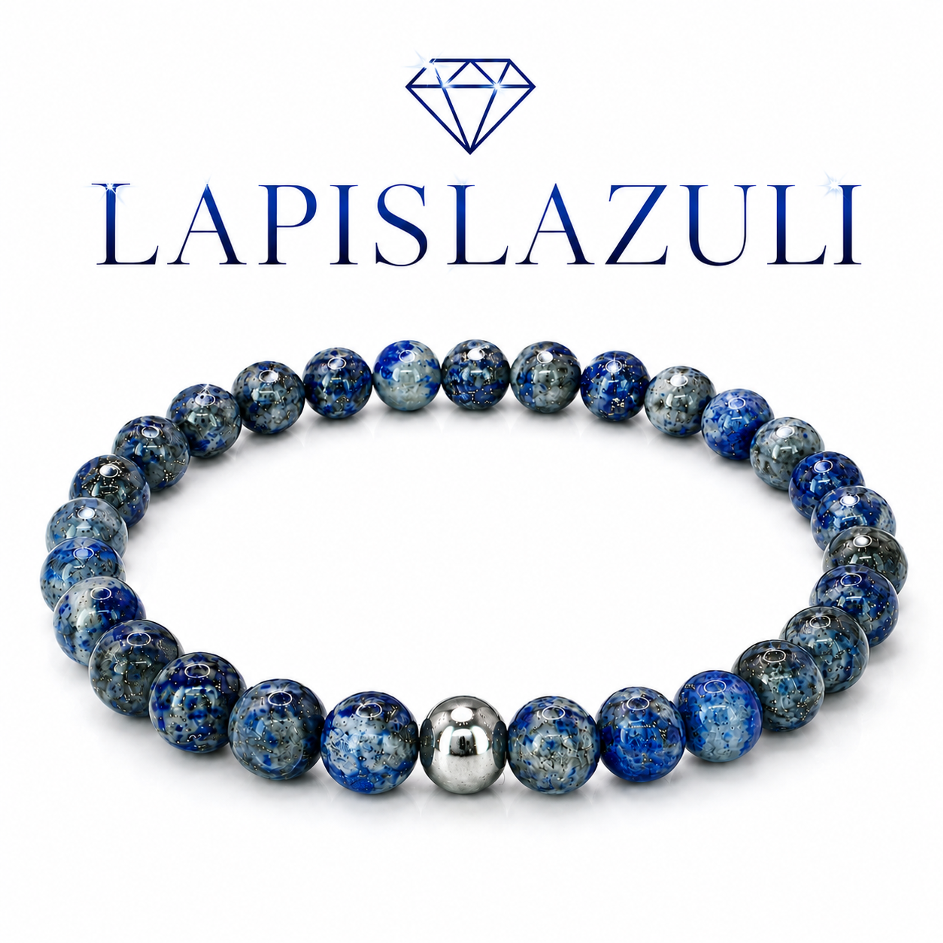 Lapislazuli Armband Natursteinperlen 6 mm - Interbed