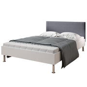 Futonbett Anton 140x200 cm Kopfteil Anthrazit Rahmen weiss inkl.13 Leisten-Rollrost - Interbed