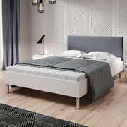 Futonbett Anton 140x200 cm Kopfteil Anthrazit Rahmen weiss - Interbed