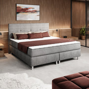 Boxspringbett New York 180x200 cm Webstoff anthrazit - Interbed