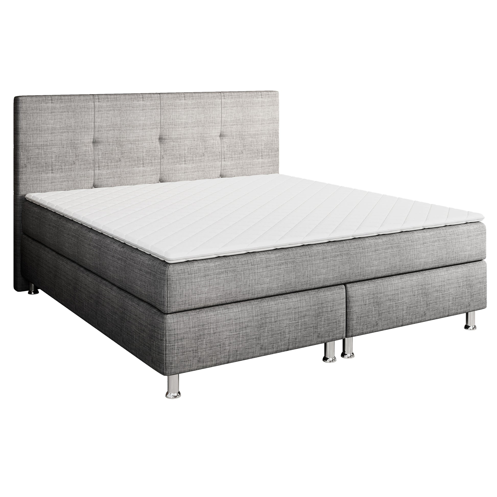 Boxspringbett NYC 180x200 cm Webstoff Anthrazit - Interbed