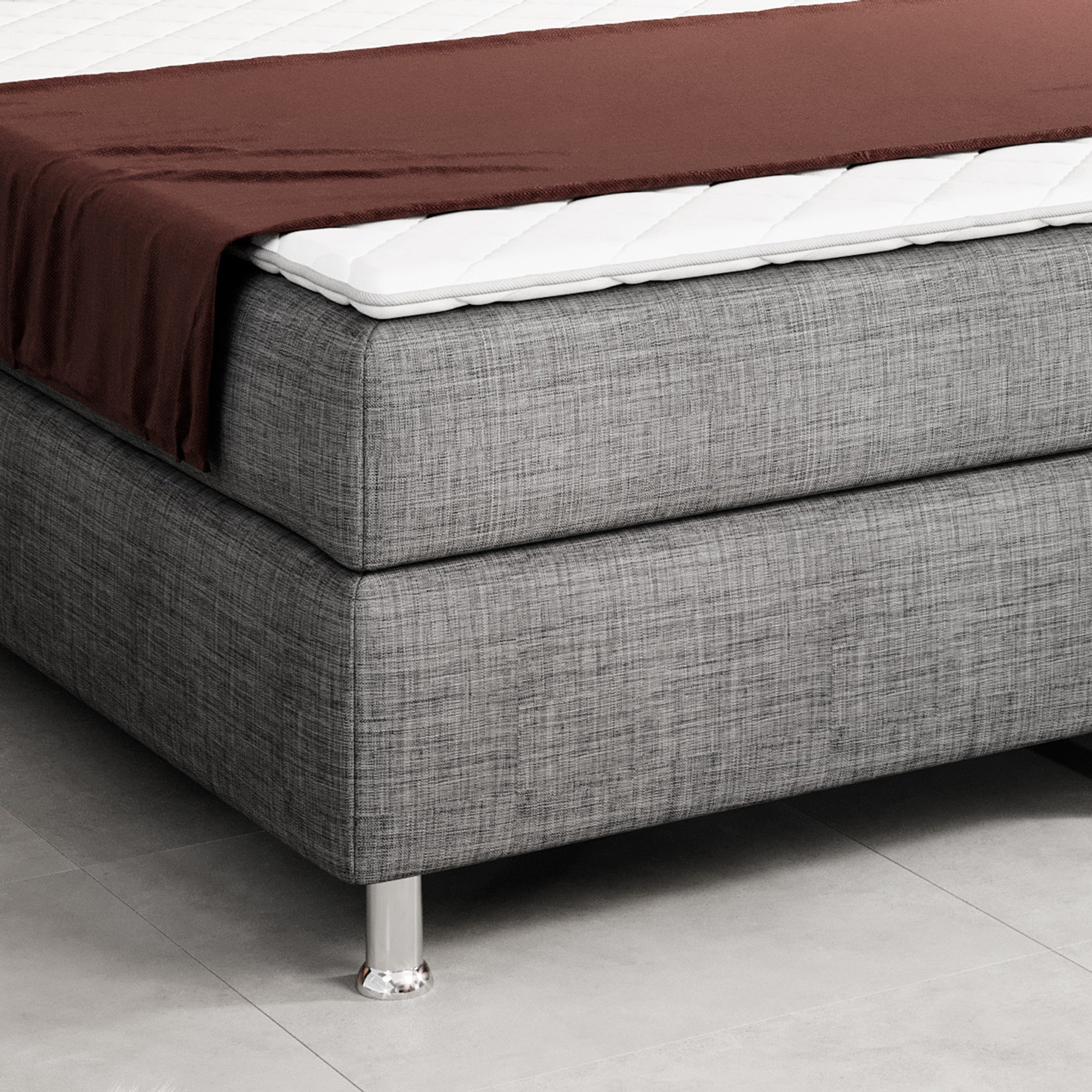 Boxspringbett NYC 180x200 cm Webstoff Anthrazit - Interbed