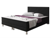 Boxspringbett E1 180x200 cm Webstoff Schwarz