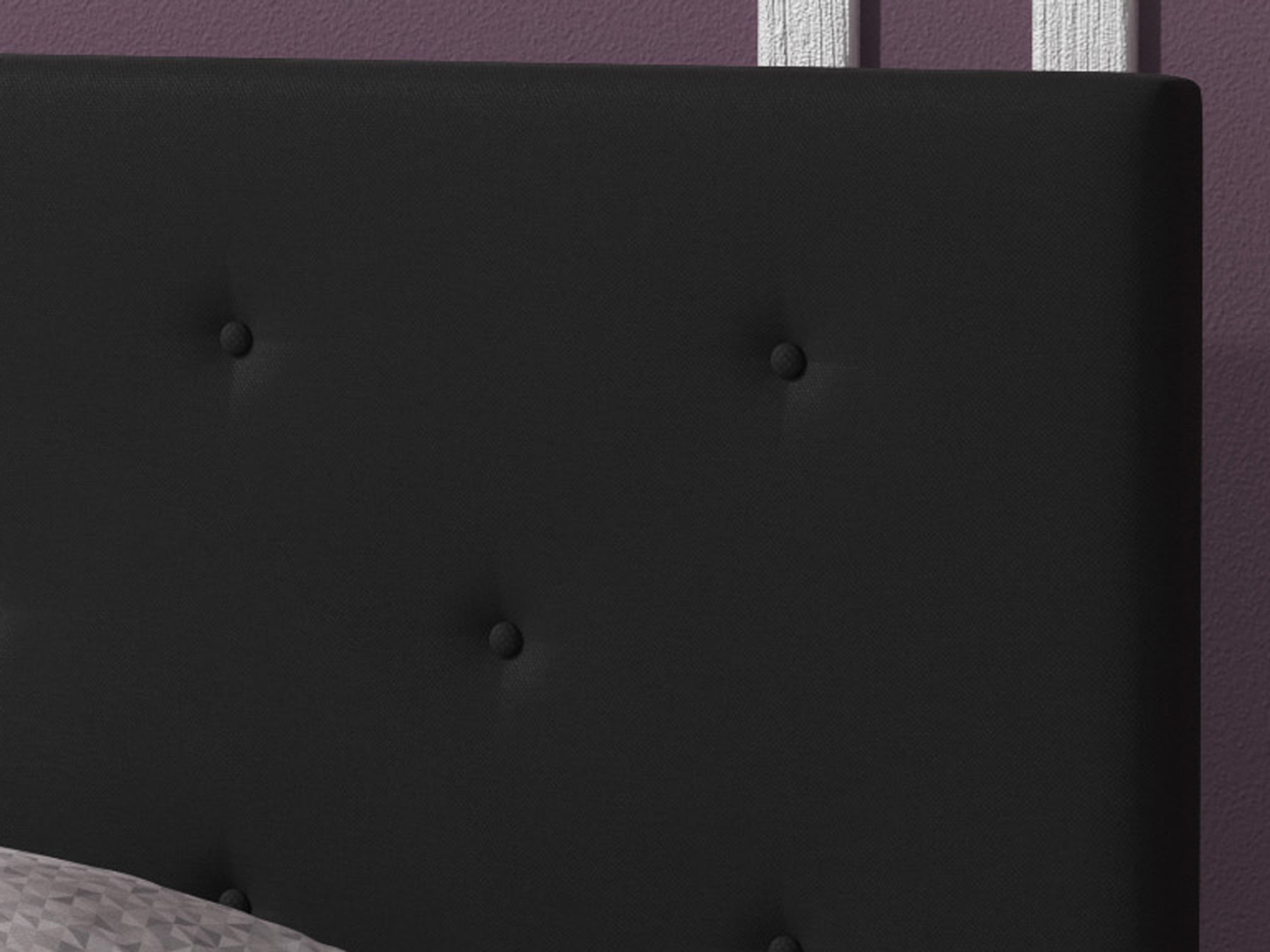 Boxspringbett E1 180x200 cm Webstoff Schwarz