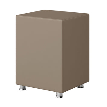 Nachttisch Hocker Kara Würfel Cube muddy 40x40x60 Kunstleder - Interbed