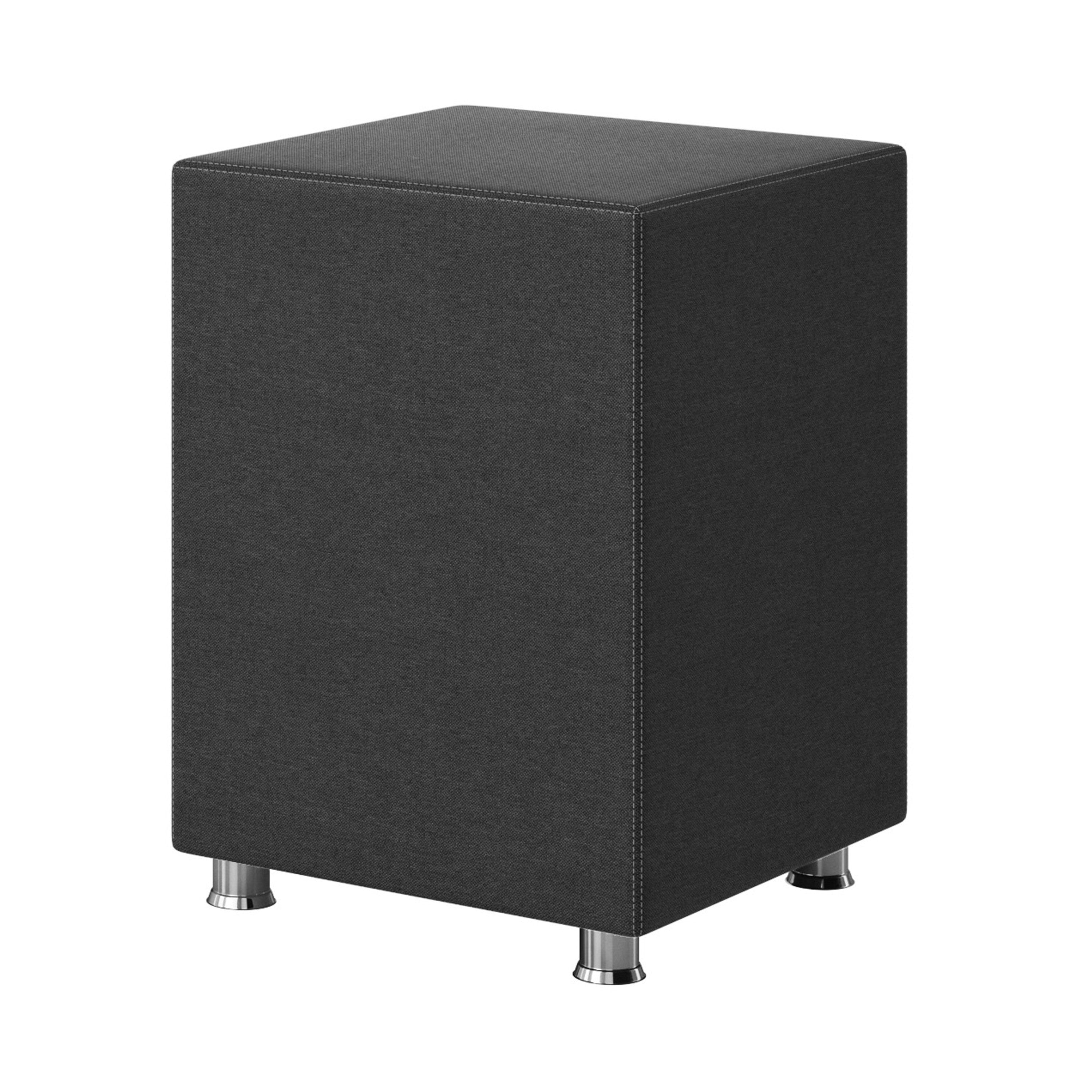 Nachttisch Hocker Kara Würfel Cube anthrazit 40x40x60 Webstoff - Interbed