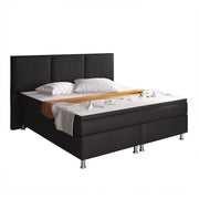 Boxspringbett Oslo 180x200 cm Kunstleder schwarz - Interbed