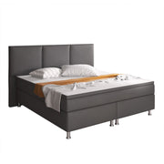 Boxspringbett Oslo 180x200 cm Kunstleder anthrazit - Interbed