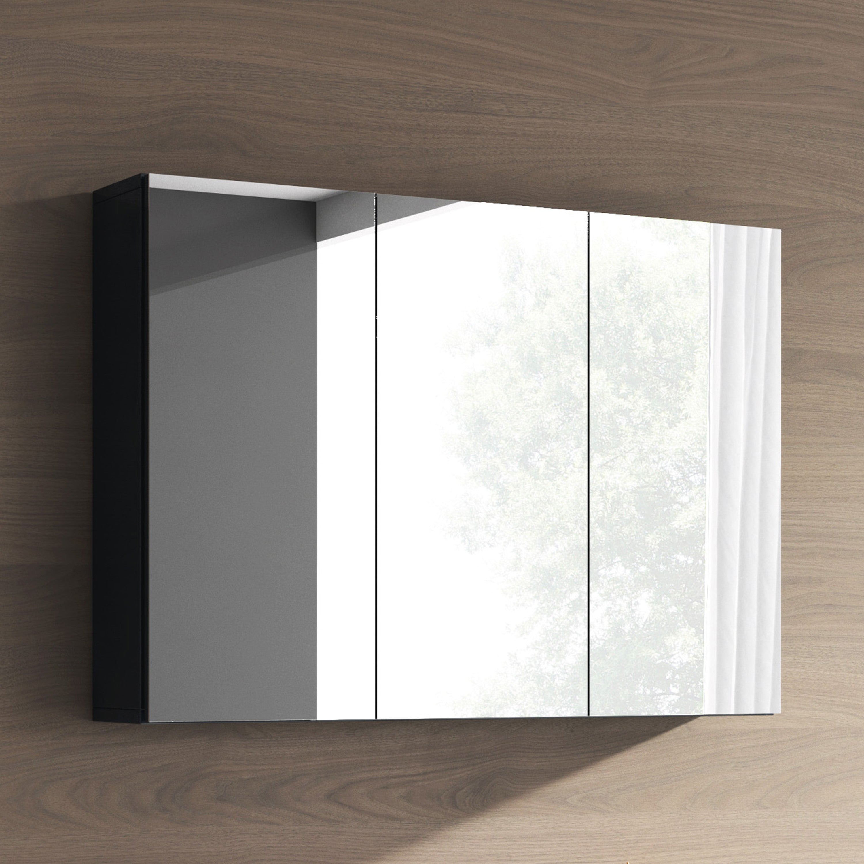 Spiegelschrank Neapel glänzend Anthrazit 85 cm - Interbed