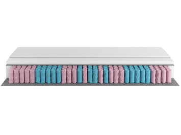 Boxspringbett Dallas 180x200 Webstoff Anthrazit mit intergriertem Topper Typ 6 - Interbed