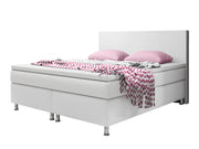 Boxspringbett M1 180x200 cm Kunstleder Weiß