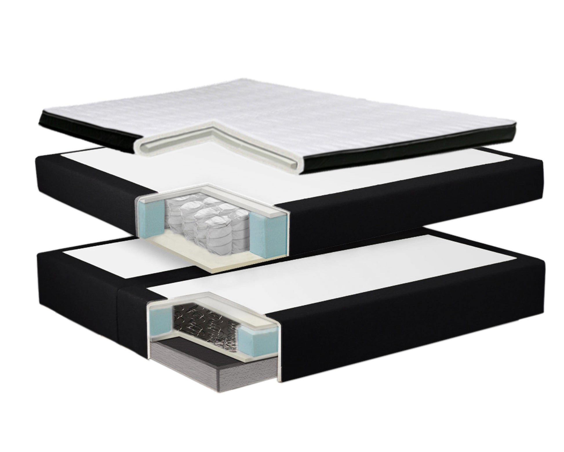 Boxspringbett Oxford 180x200 cm Kunstleder Muddy - Interbed
