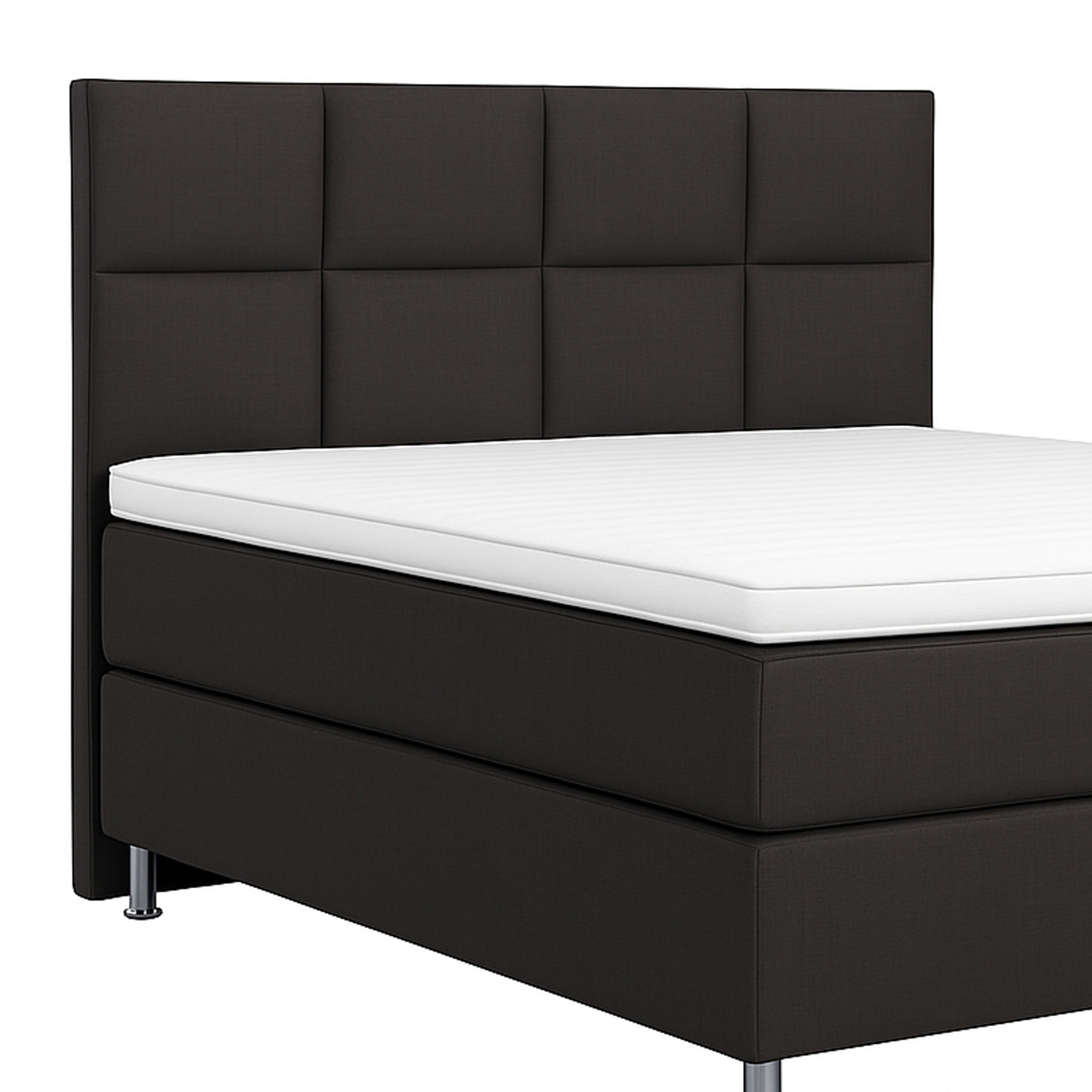 Boxspringbett MIAMI 140x200 – 7‑Zonen Tonnentaschenfederkern & Visco‑Topper - Interbed