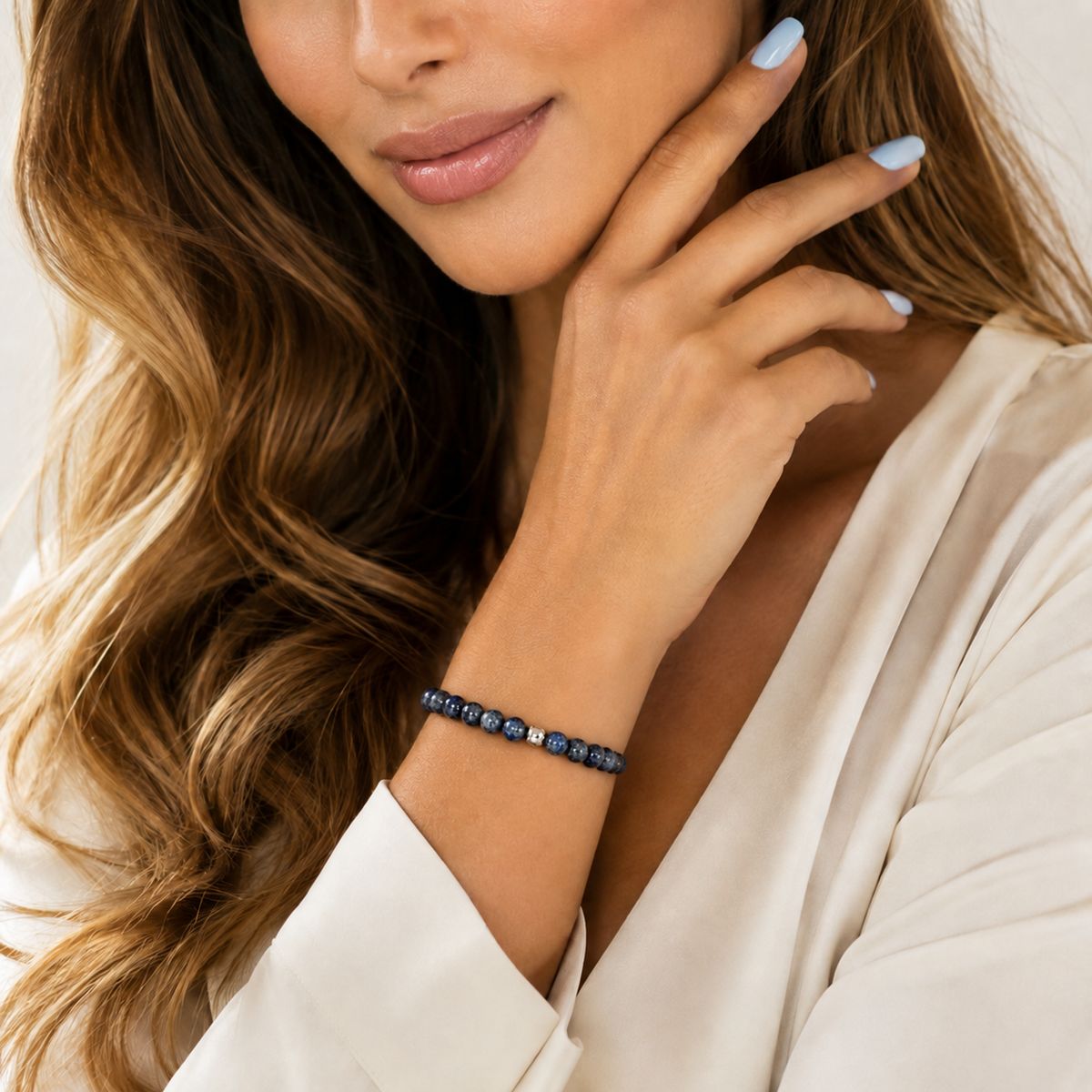 Lapislazuli Armband Natursteinperlen 6 mm - Interbed