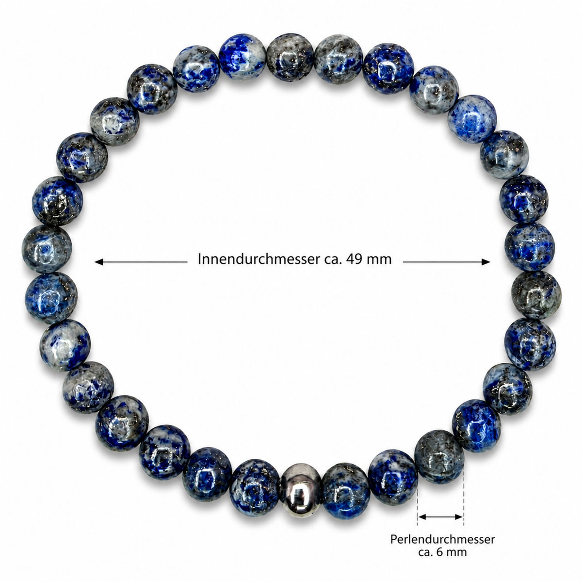 Lapislazuli Armband Natursteinperlen 6 mm - Interbed