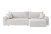 Ecksofa Austin 244x145 cm Cord Creme Poso 100 - Interbed