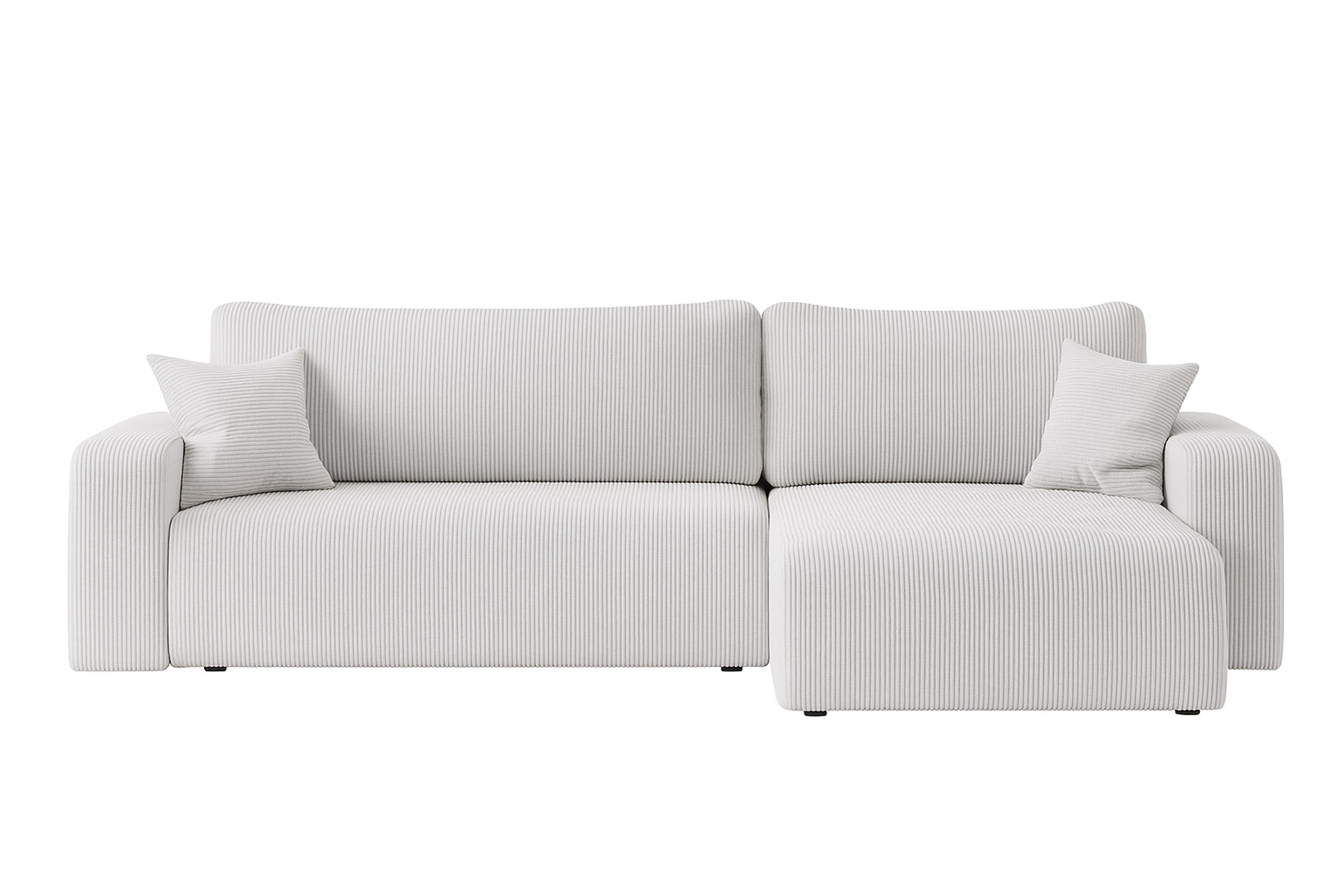 Ecksofa Austin 244x145 cm Cord Creme Poso 100 - Interbed
