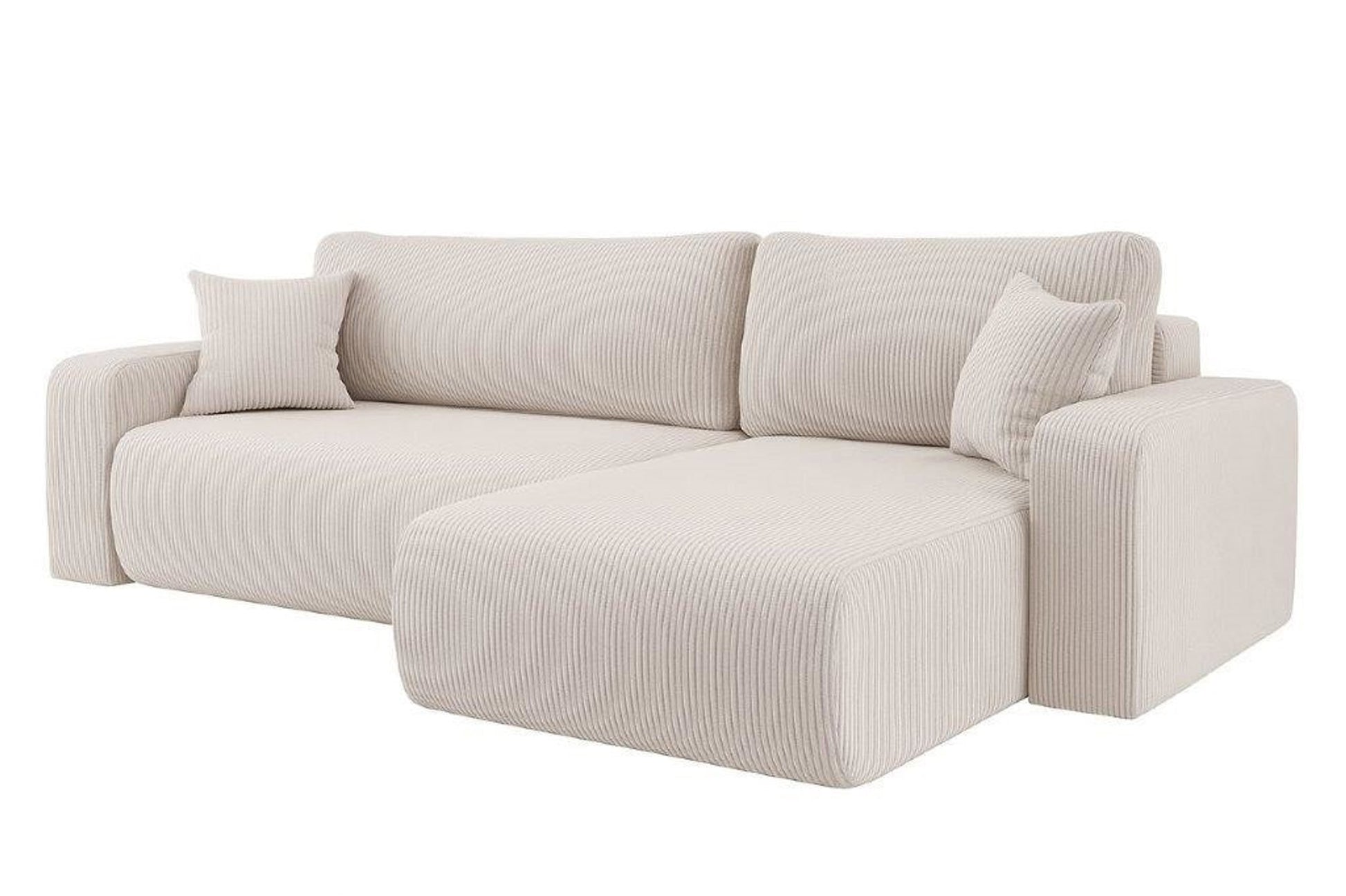 Ecksofa Austin 244x145 cm Cord Creme Poso 100 - Interbed