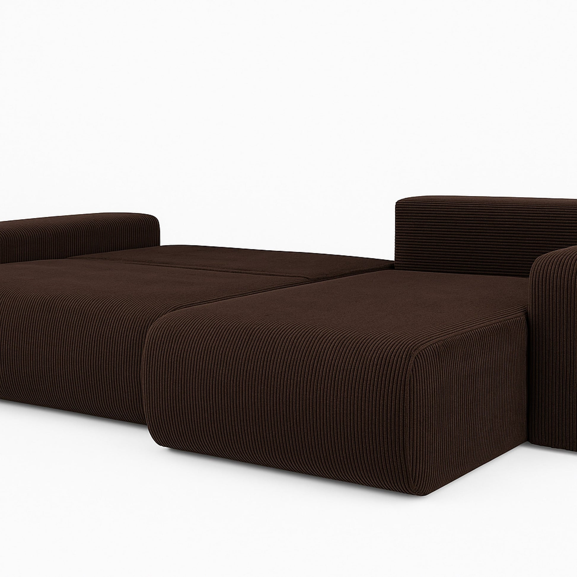 Ecksofa Austin 244x145 cm Cord Braun Poso 06 - Interbed