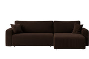 Ecksofa Austin 244x145 cm Cord Braun Poso 06 - Interbed