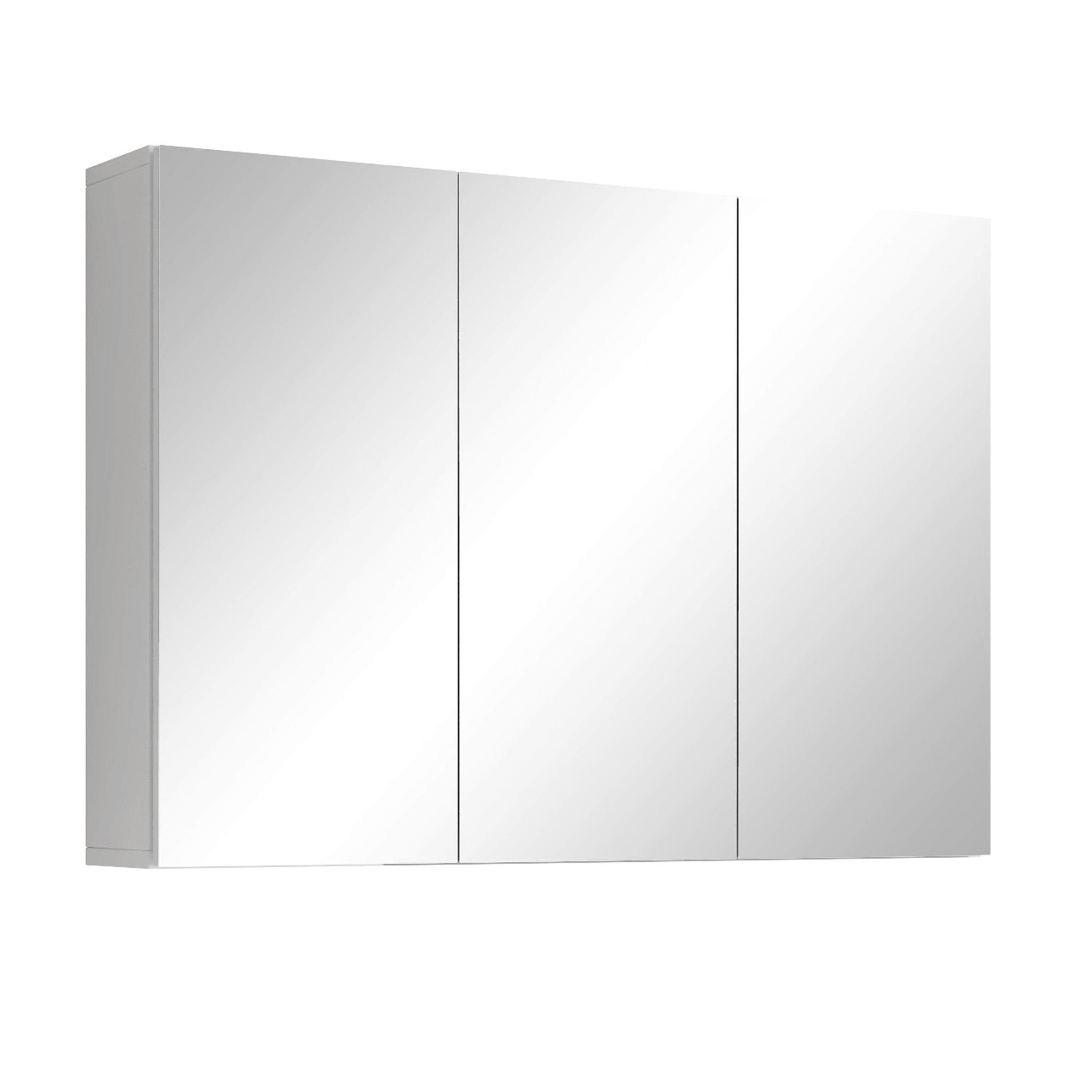 Spiegelschrank Neapel glänzend weiss 85 cm - Interbed