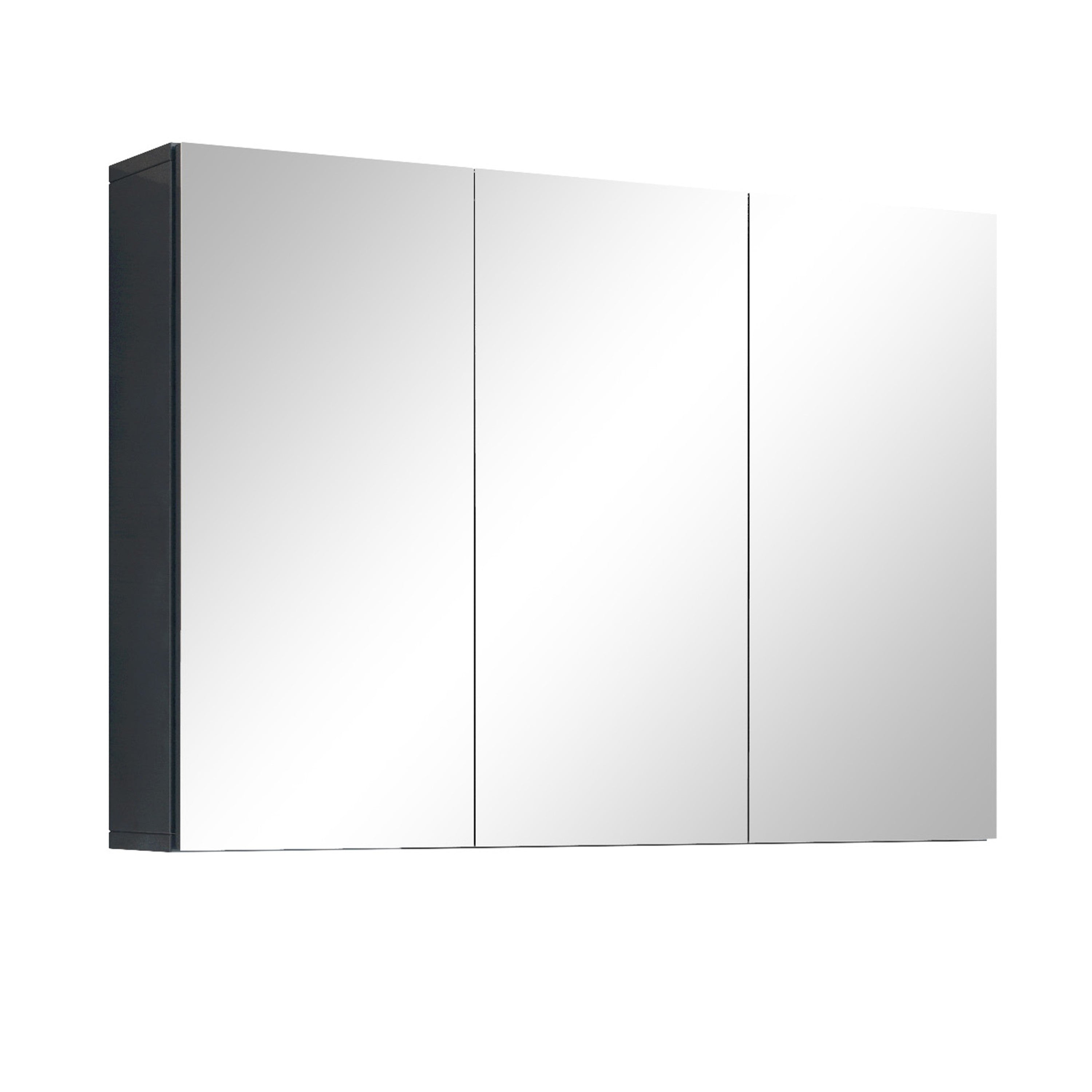 Spiegelschrank Neapel glänzend Anthrazit 85 cm - Interbed
