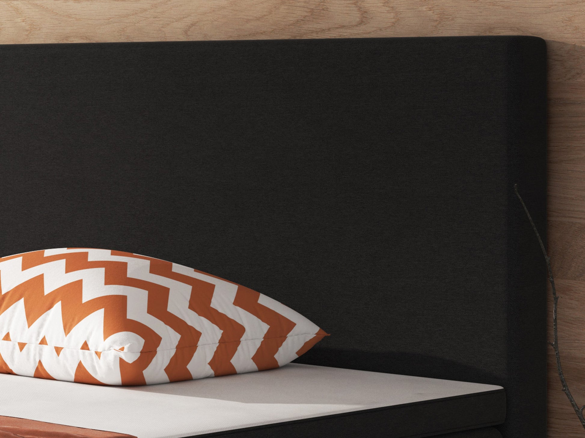 Boxspringbett Berlin 140x200 cm Webstoff Schwarz - Interbed