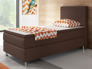 Boxspringbett Berlin 90x200 cm Webstoff Braun - Interbed