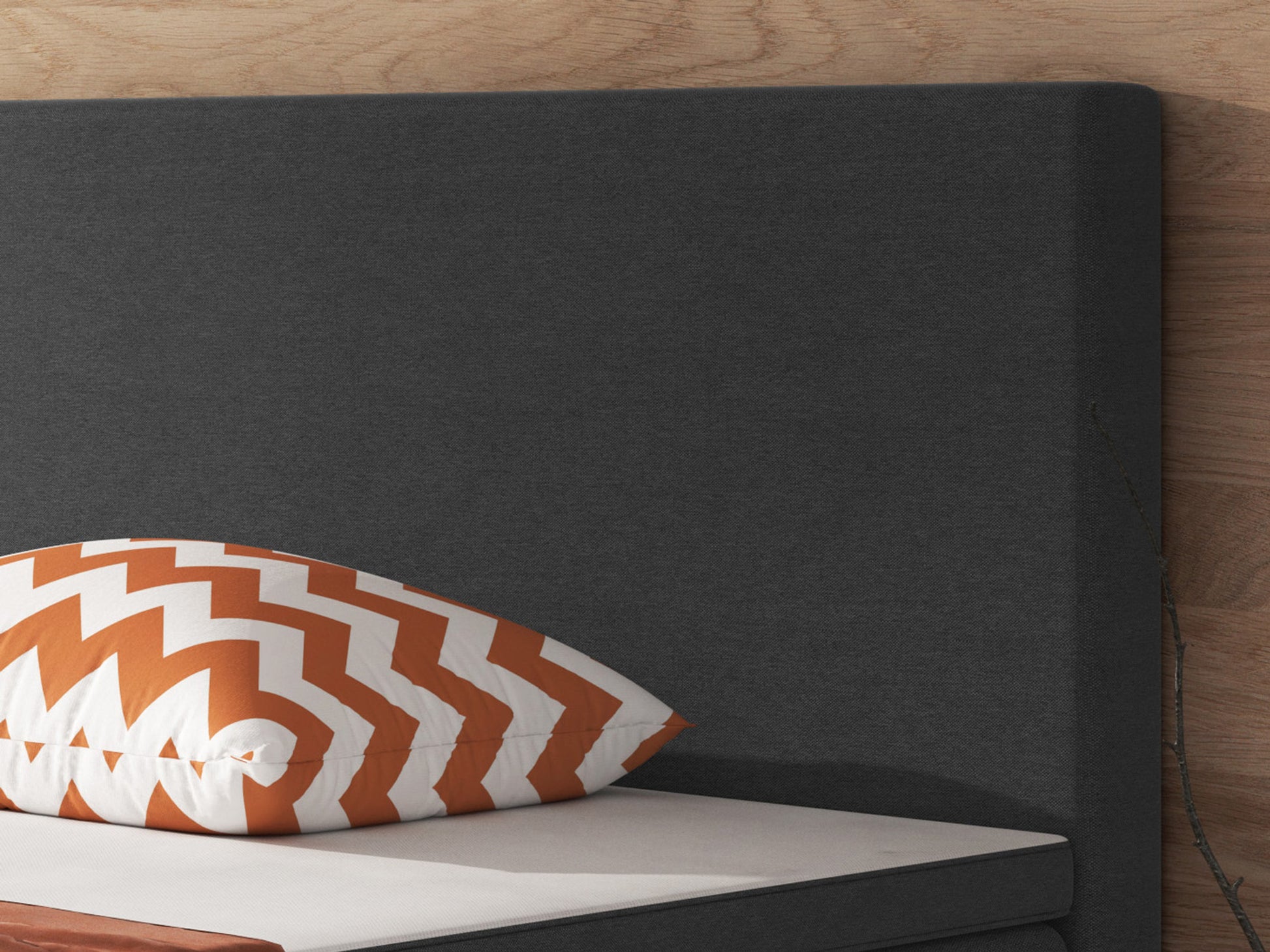 Boxspringbett Berlin 140x200 cm Webstoff Anthrazit - Interbed