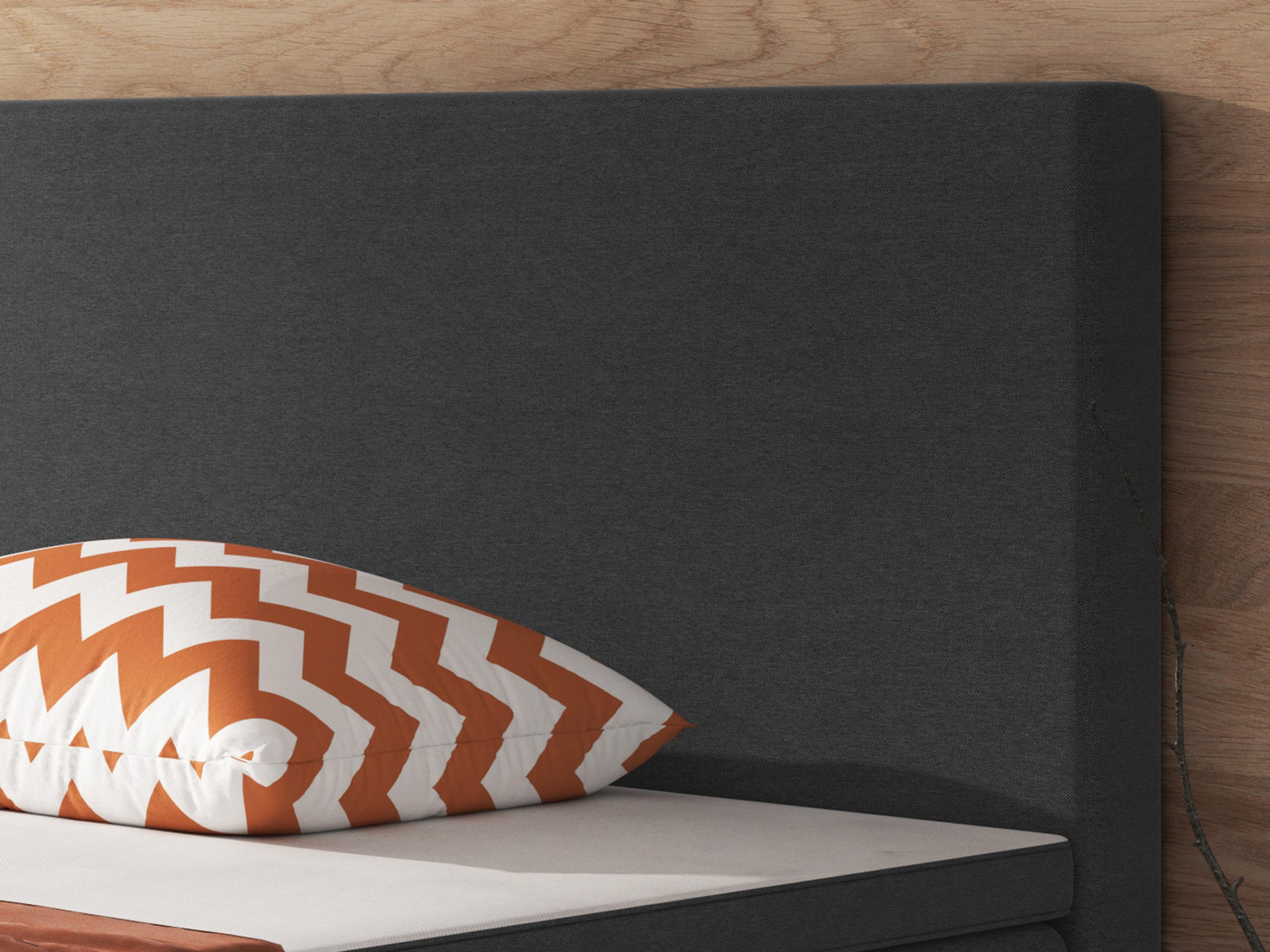 Boxspringbett Berlin 140x200 cm Webstoff Anthrazit - Interbed