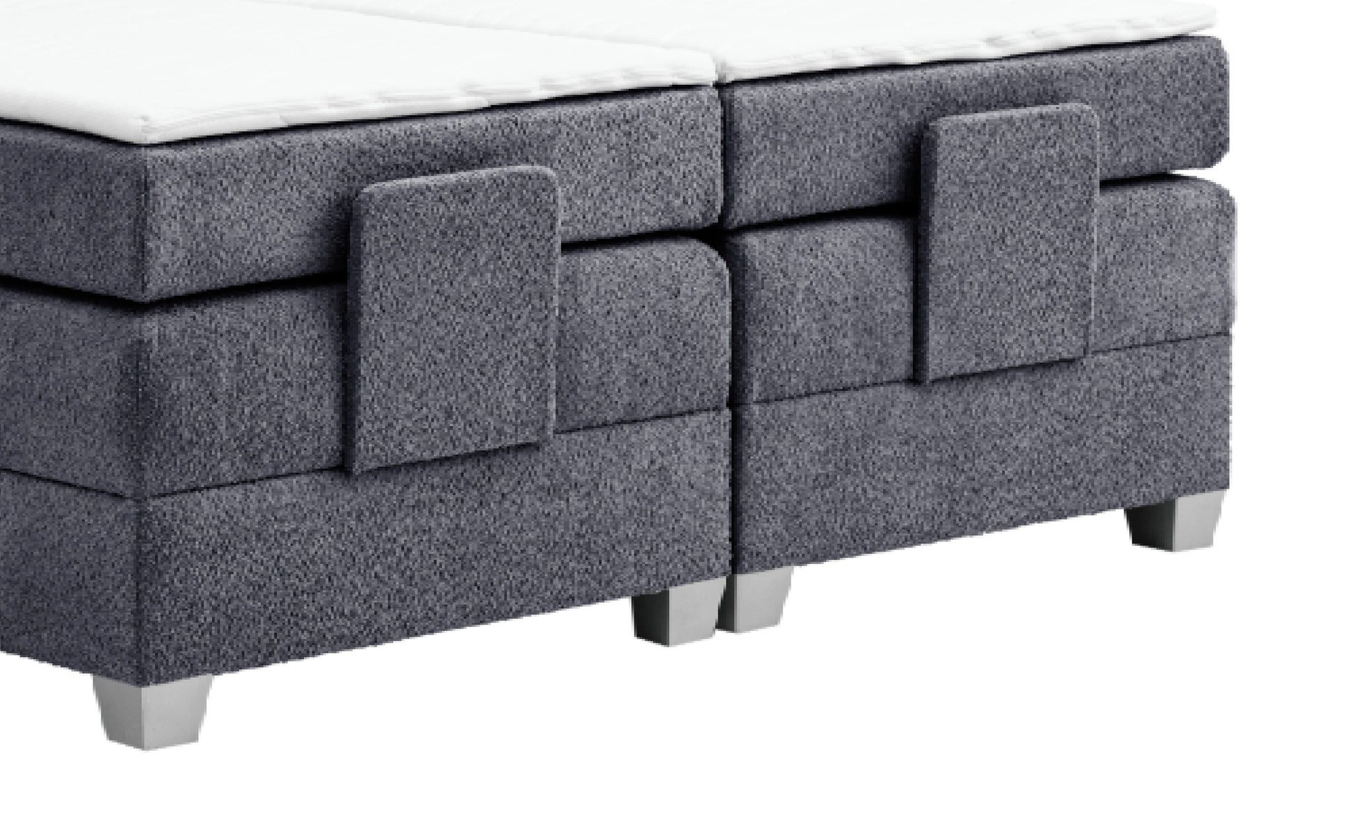Boxspringbett BERN 200x200 cm mit Motor anthrazit Coral 80 - Interbed