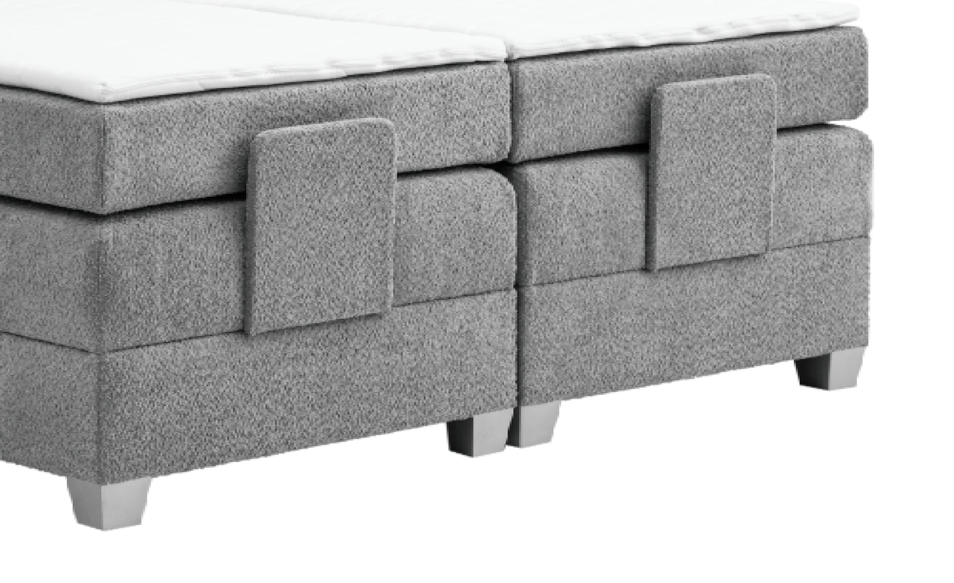 Boxspringbett BERN 200x200 cm mit Motor grau Coral 75 - Interbed