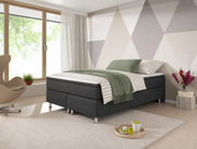 Box Unterbox 140x200 cm mit Topper Webstoff Anthrazit