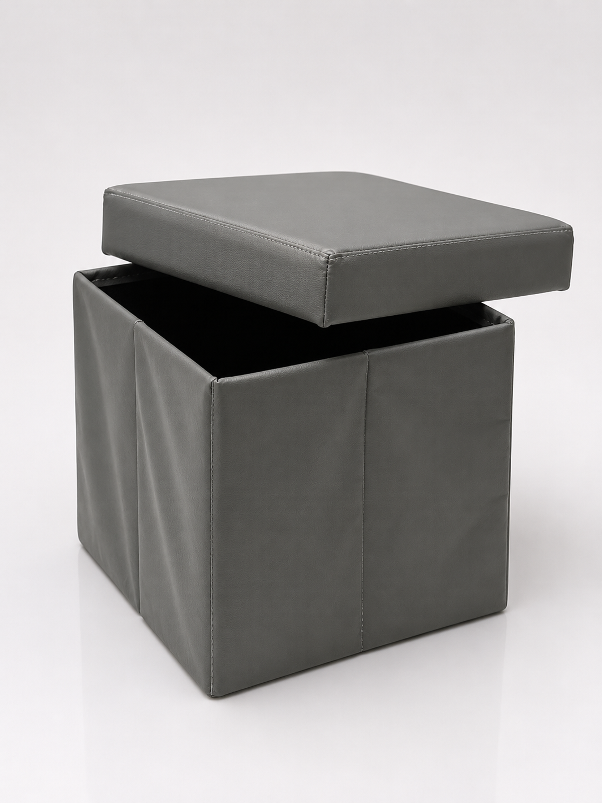 Hocker Box Faltbare Sitzbank mit abnehmbaren Deckel und Stauraum Anthrazit - Interbed
