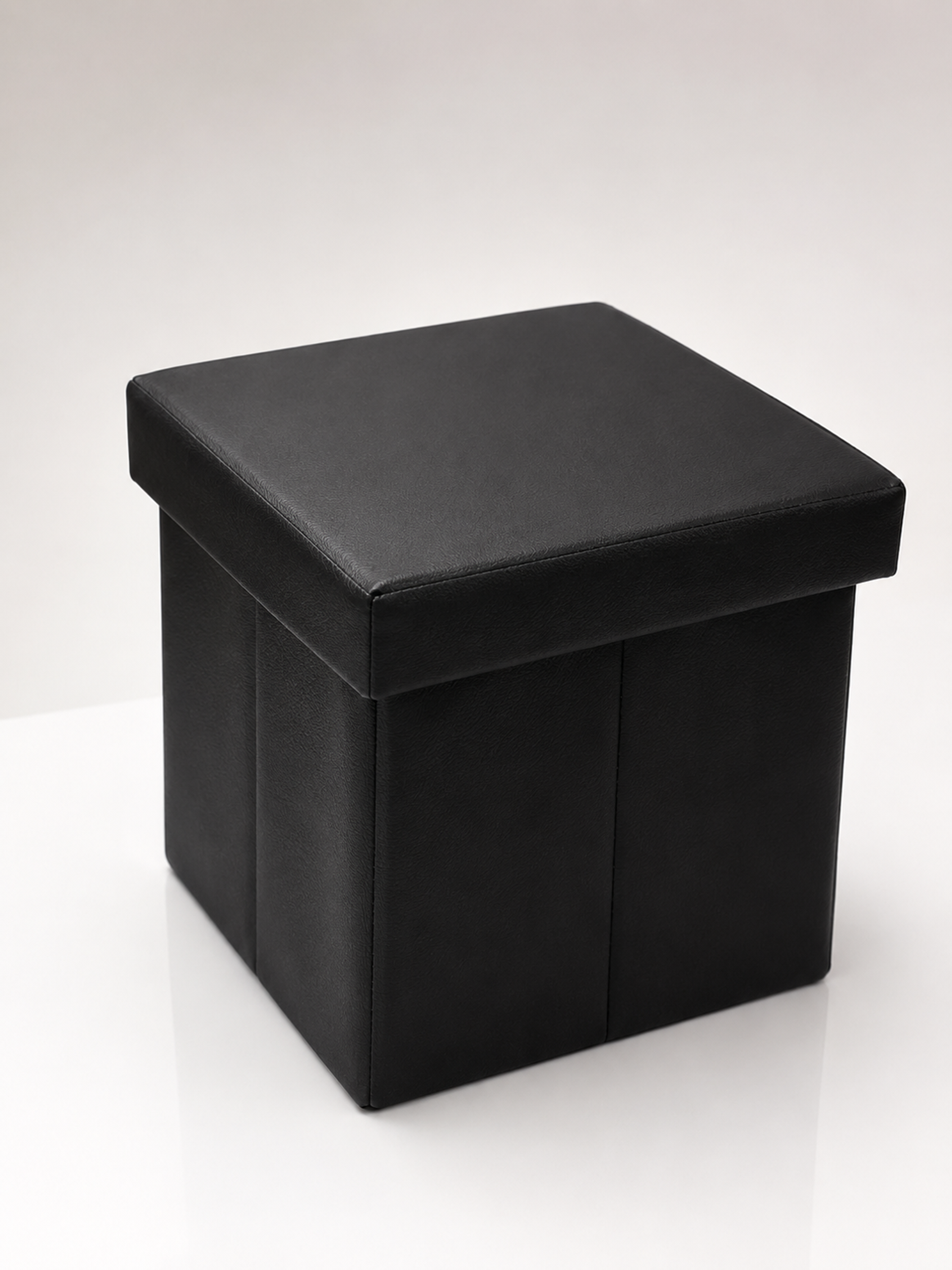 Hocker Box Faltbare Sitzbank mit abnehmbaren Deckel und Stauraum Schwarz - Interbed