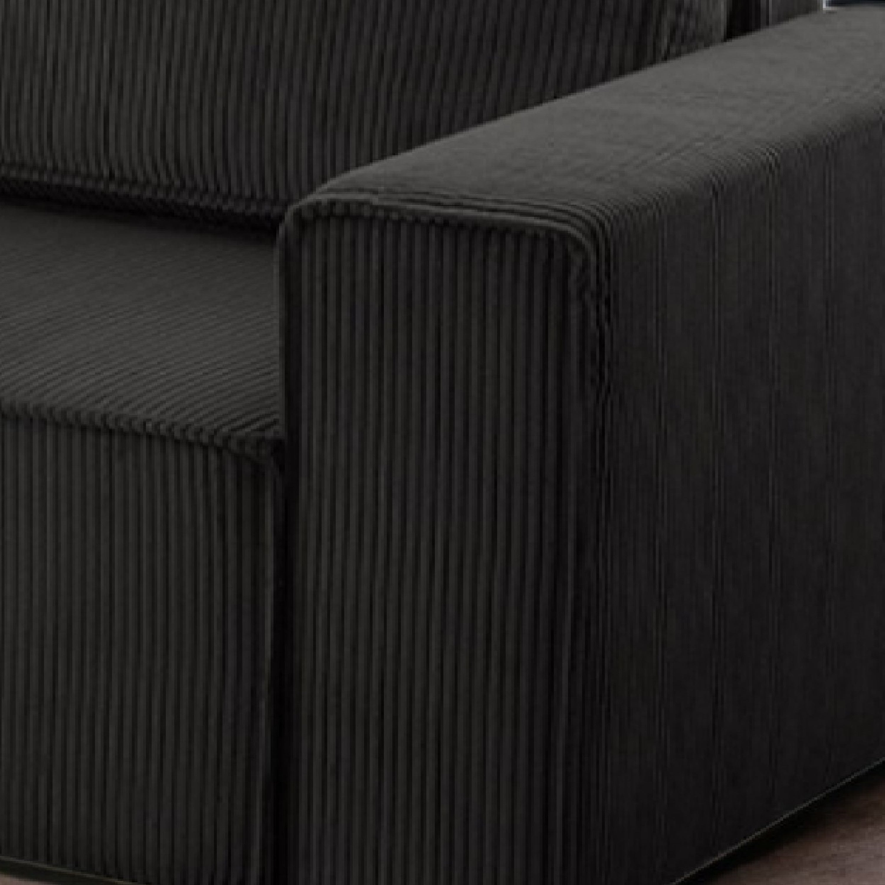 Ecksofa Gibraltar Cord XL Anthrazit - Interbed
