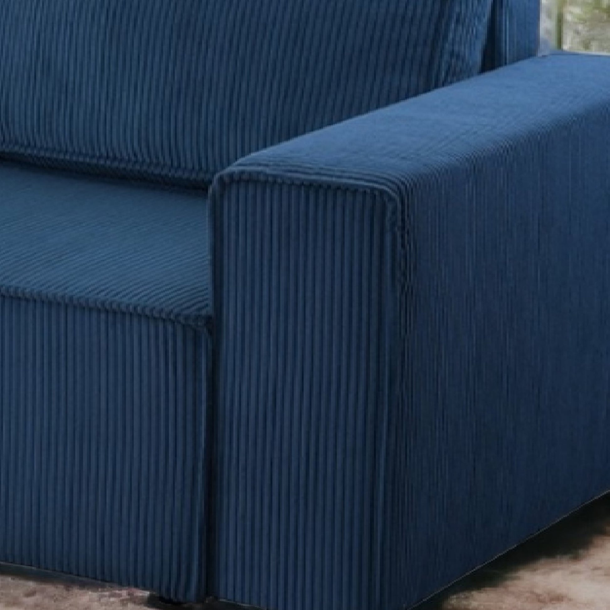 Ecksofa Gibraltar Cord XL Dark Blue - Interbed