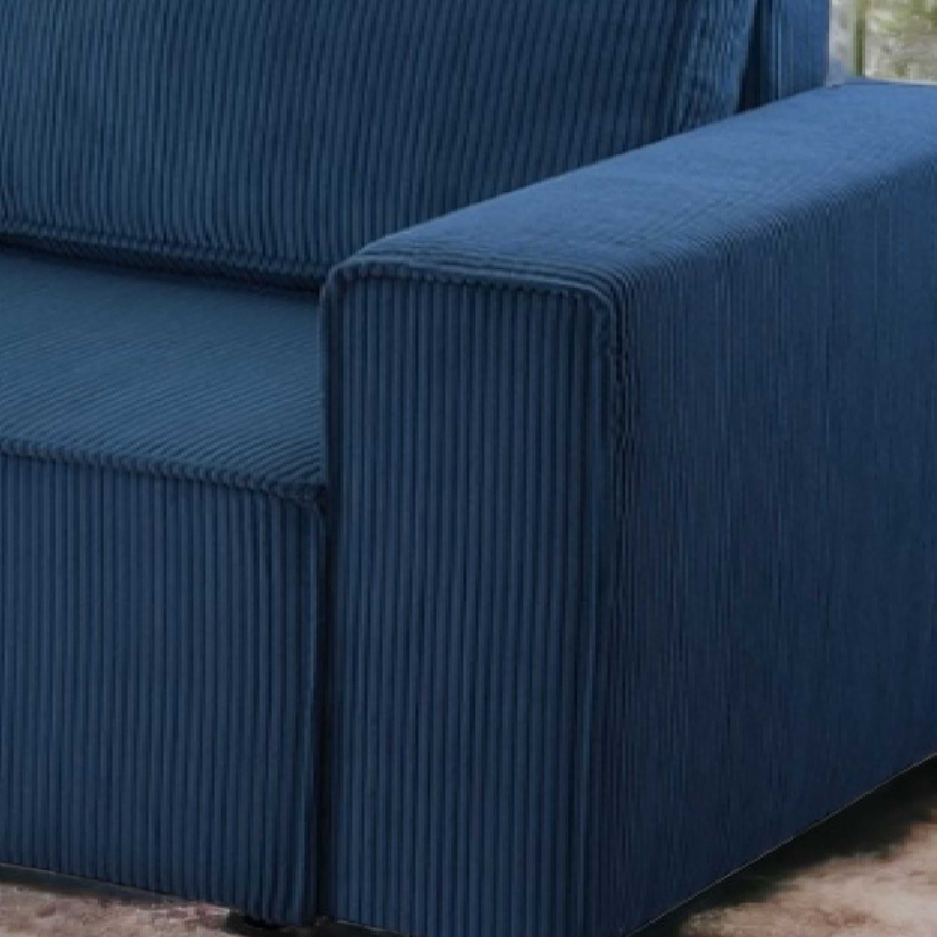 Ecksofa Gibraltar Cord XL Dark Blue - Interbed