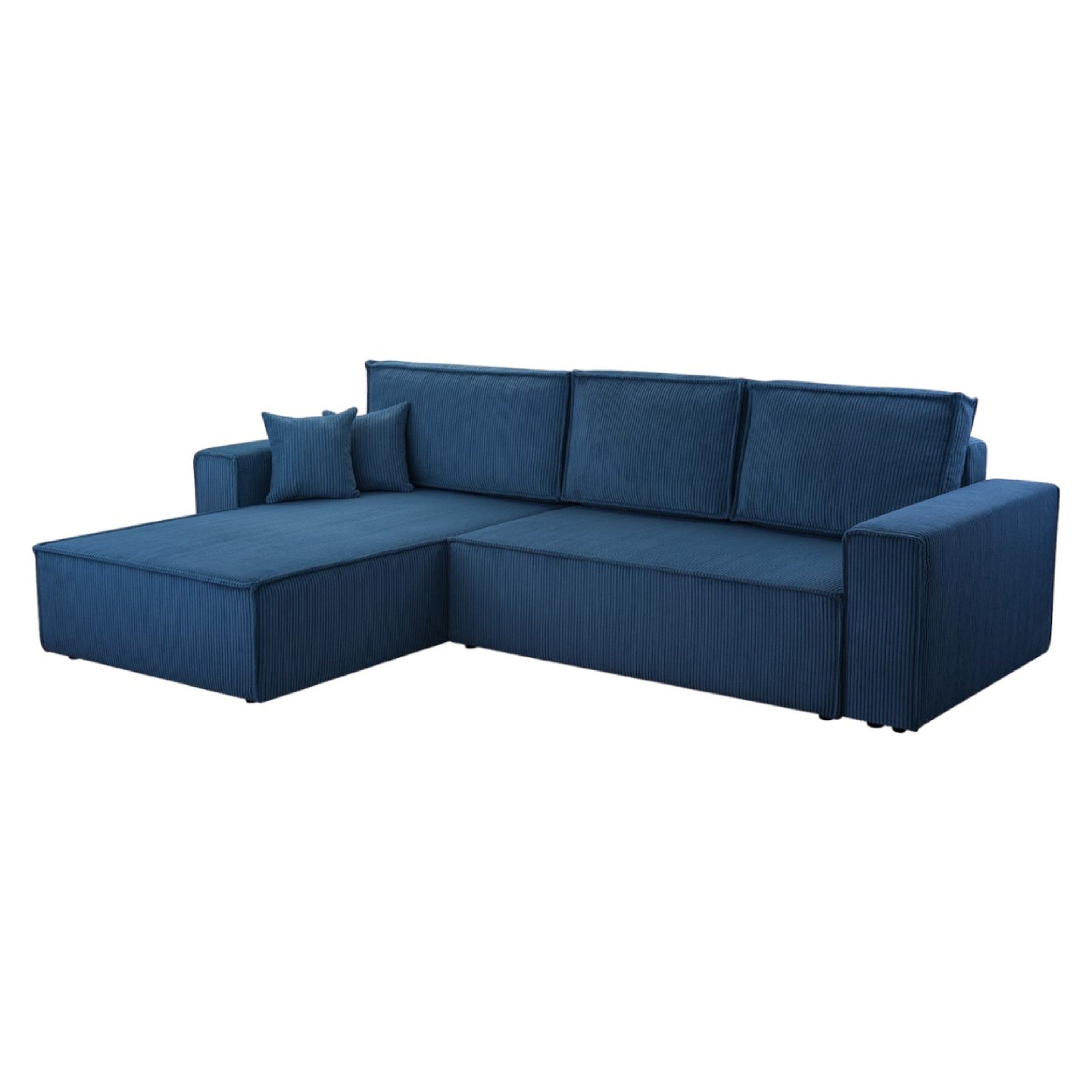 Ecksofa Gibraltar Cord XL Dark Blue - Interbed