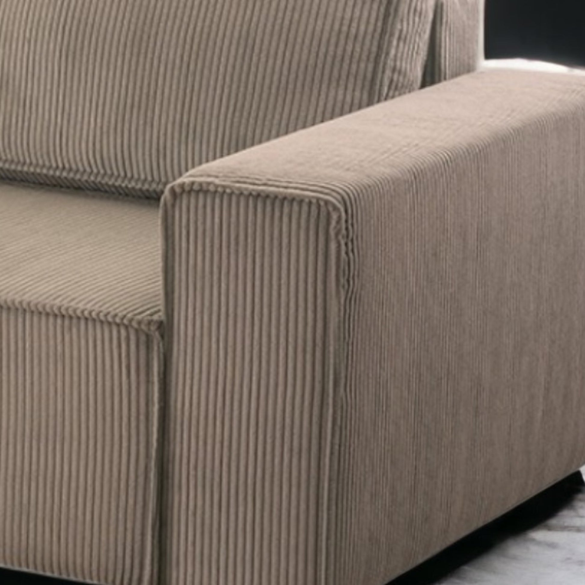 Ecksofa Gibraltar Cord XL Cappucino - Interbed
