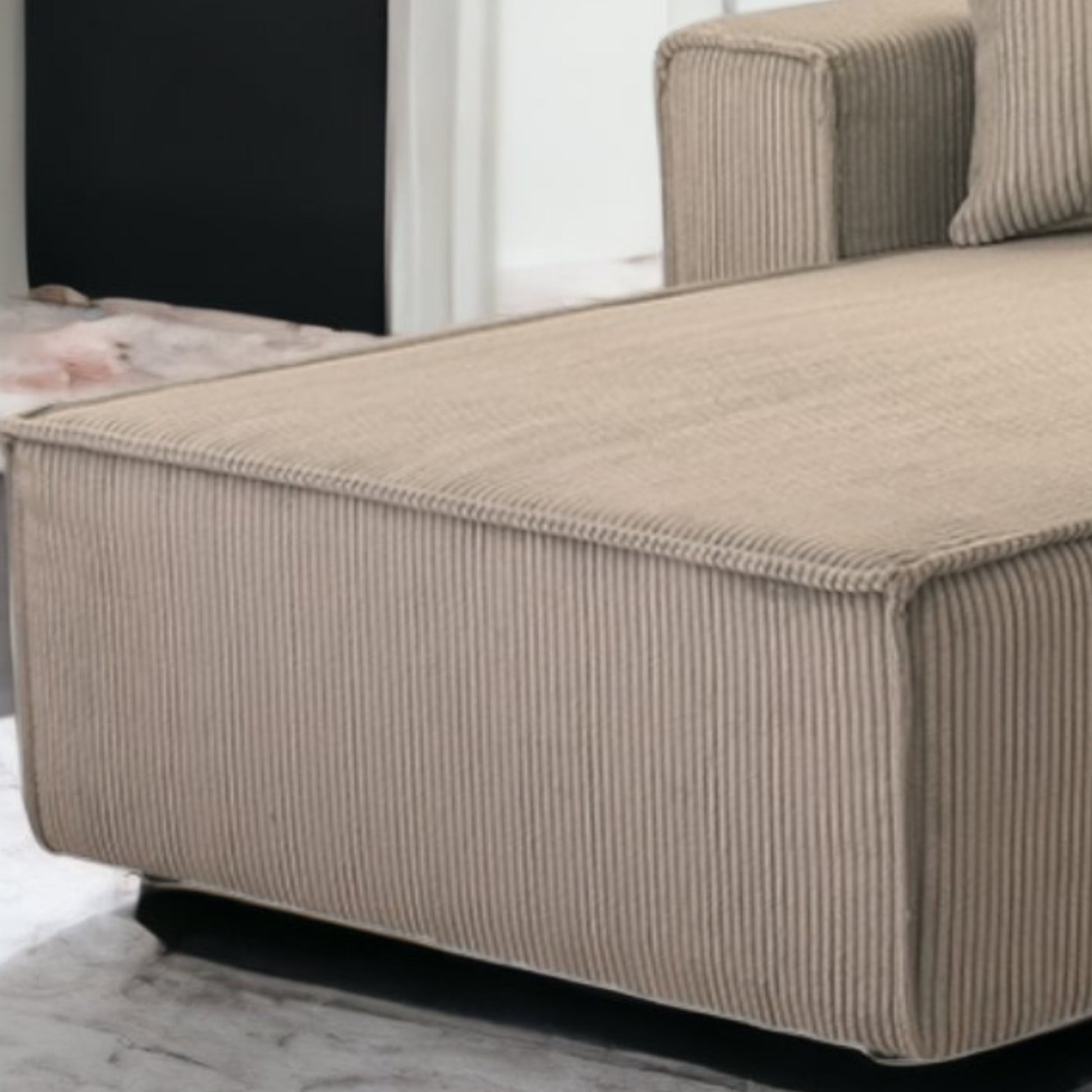 Ecksofa Gibraltar Cord XL Cappucino - Interbed