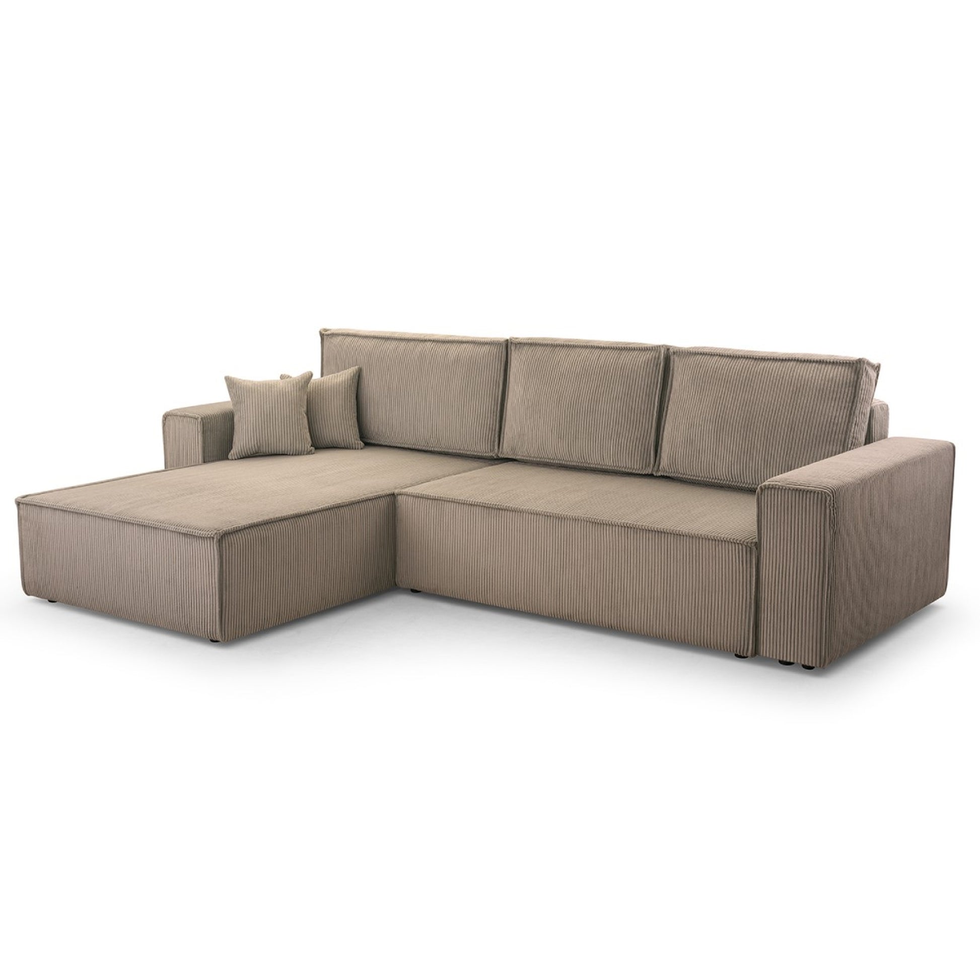 Ecksofa Gibraltar Cord XL Cappucino - Interbed
