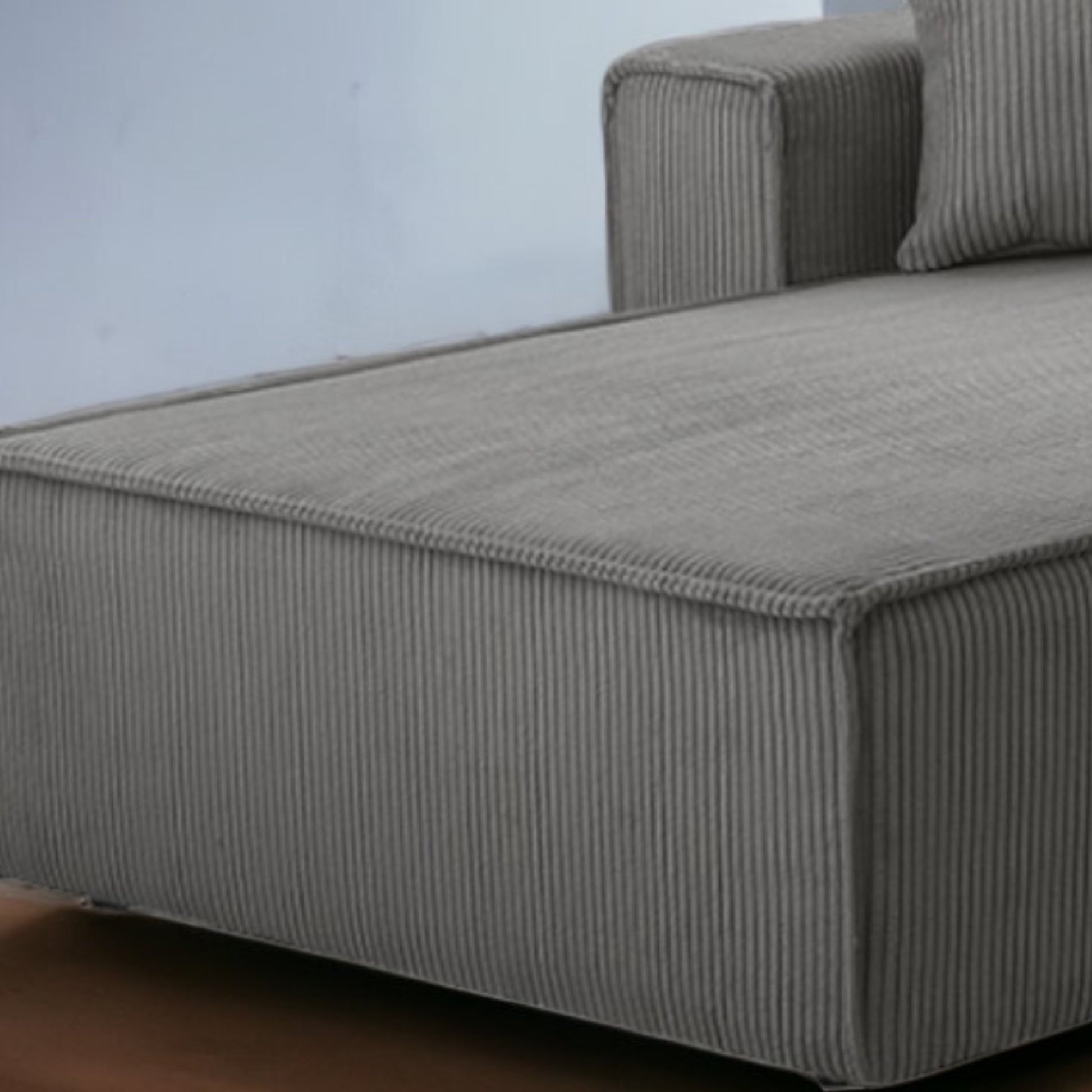 Ecksofa Gibraltar Cord XL Grau - Interbed