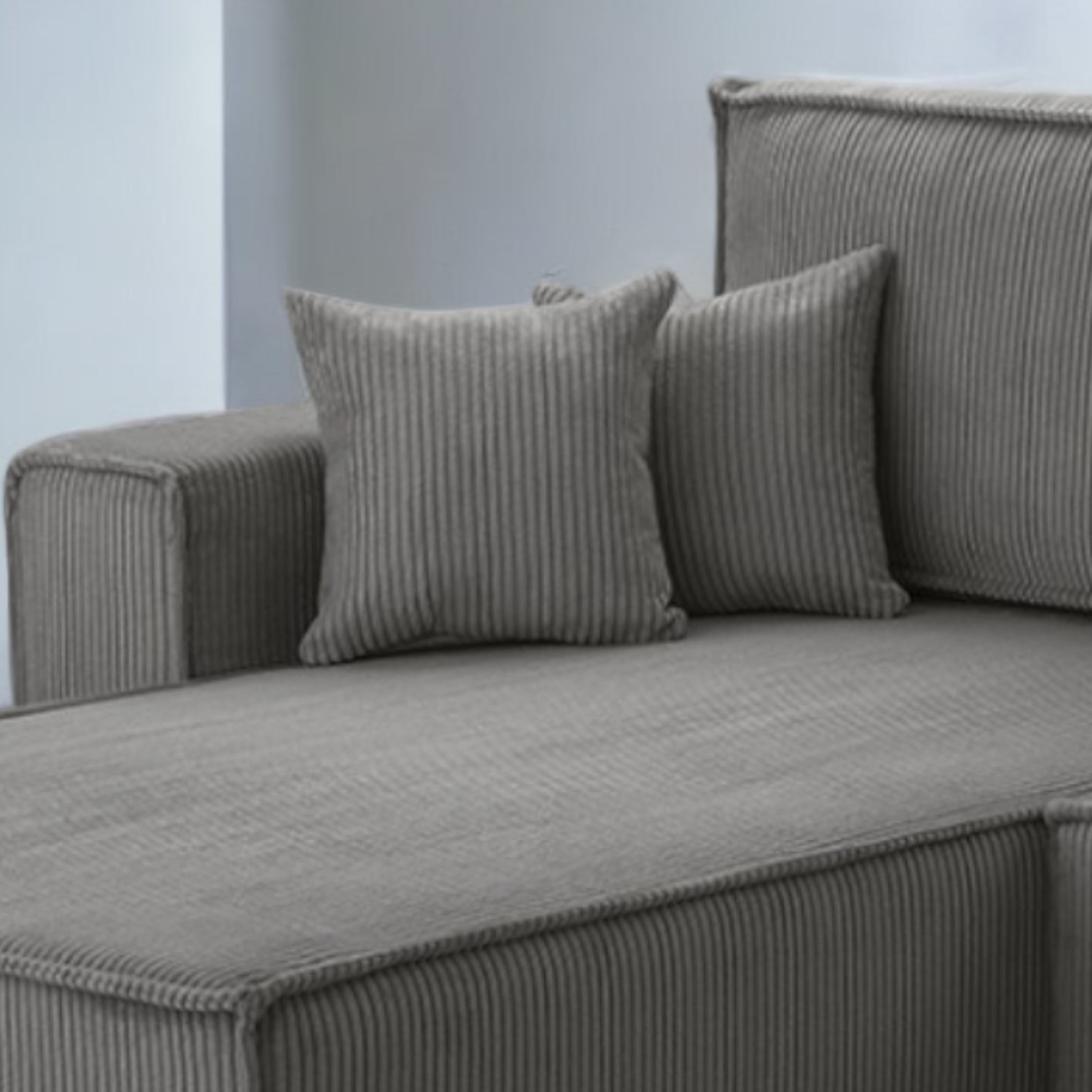 Ecksofa Gibraltar Cord XL Grau - Interbed