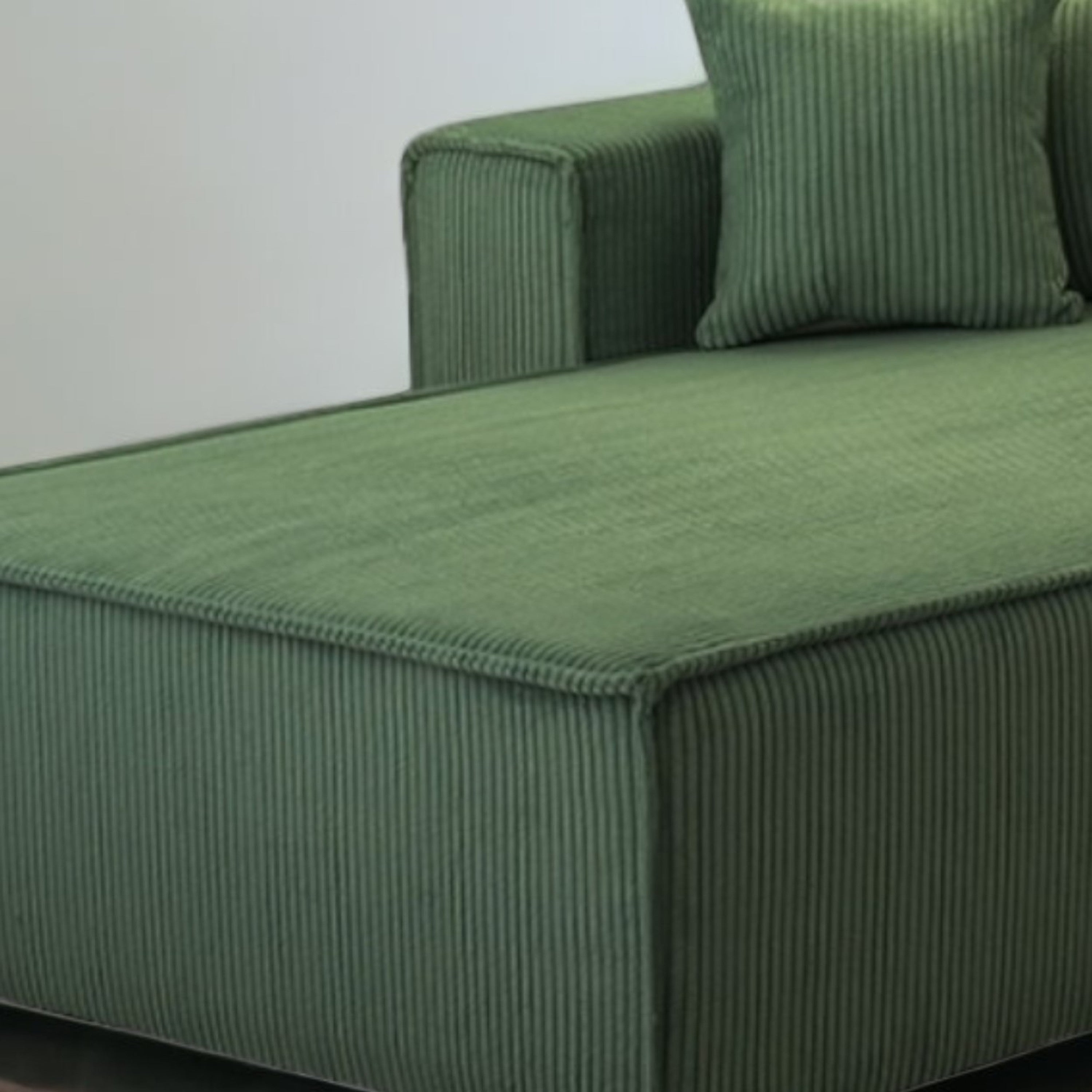 Ecksofa Gibraltar Cord XL Dark Green - Interbed
