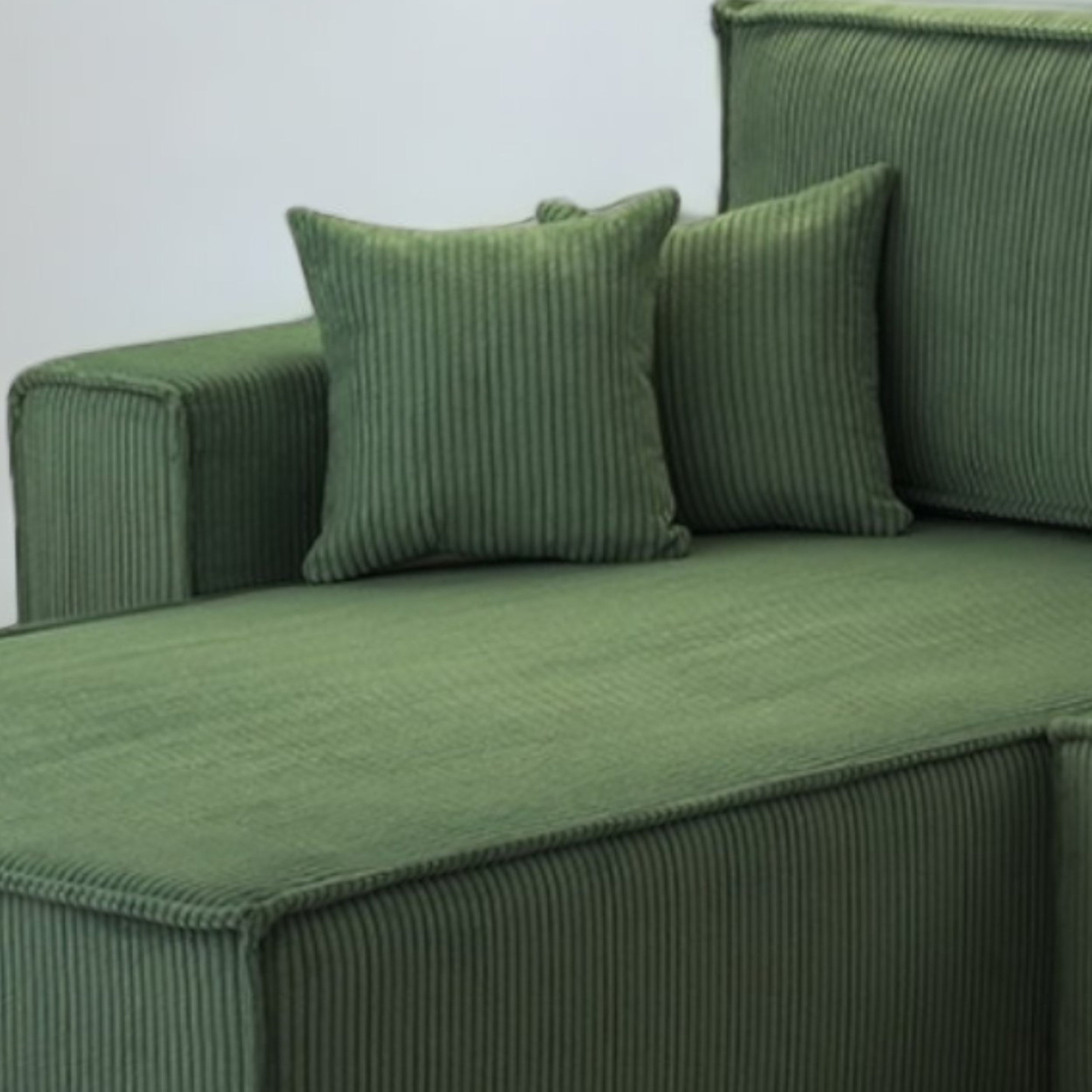 Ecksofa Gibraltar Cord XL Dark Green - Interbed