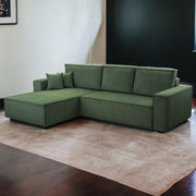 Ecksofa Gibraltar Cord XL Dark Green - Interbed