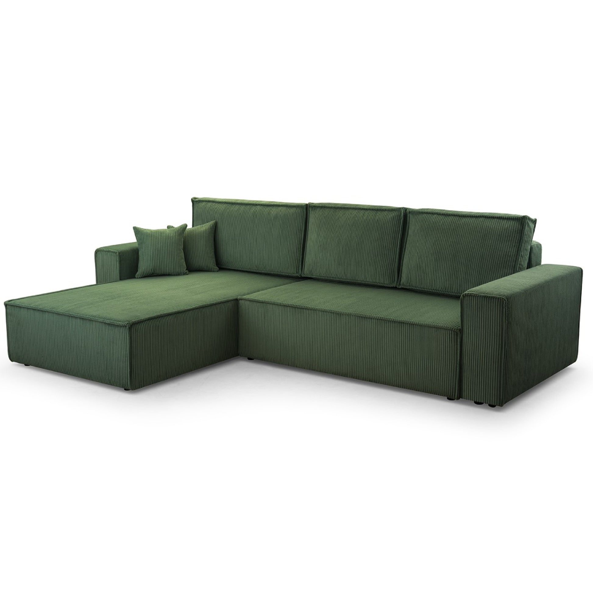 Ecksofa Gibraltar Cord XL Dark Green - Interbed