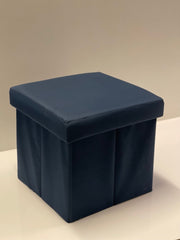 Hocker Box Faltbare Sitzbank mit abnehmbaren Deckel und Stauraum Blau