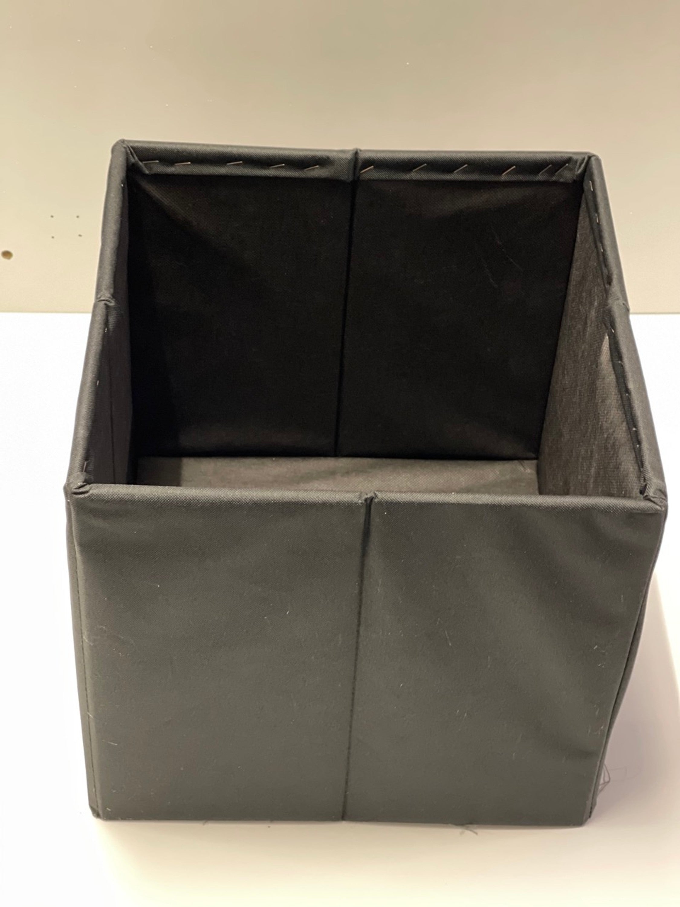 Hocker Box Faltbare Sitzbank mit abnehmbaren Deckel und Stauraum Schwarz